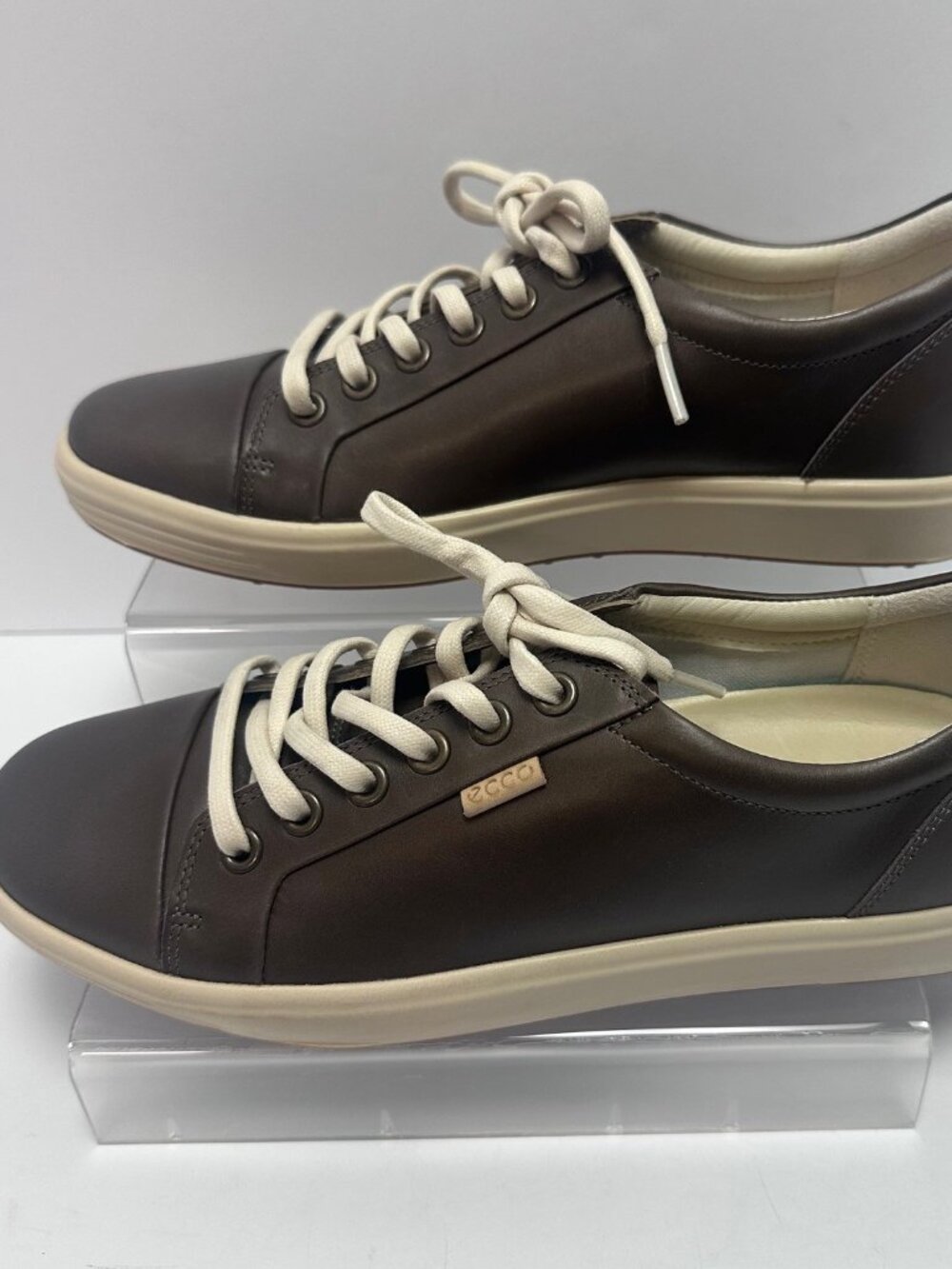 Ecco Soft 7 Collection Smooth Soft Brown Leather Sneaker 7/7.5 Casual Co